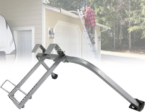 MiBoce stegstabilisator, förlängningsstege, avstängningsstabilisator, med halkfri gummibotten och U-bultar, bärkapacitet 300 kg, för rännan och takstege