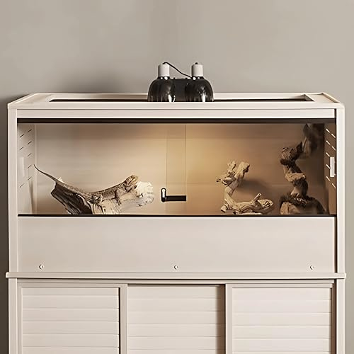 Terrario Grande para Reptiles y Otros pequeños Animales Mojave - 122x61x58cm - Decorativo para Interiores (marrón Claro)
