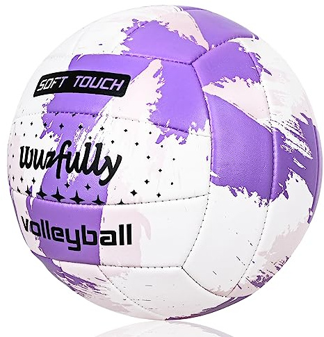 Wuzfully Ballon de Volley Soft Touch Beach Volley Ball pour Adultes et Enfants pour Intérieur Extérieur Taille 5