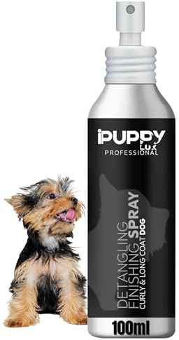 iPUPPY LUX Conditioner Spray för Hundar, Växtbaserad och Silikonfri Formel, Fuktgivande, Reder ut Knutar och Tovor, Antistatisk Pälsvård, Färsk Doft, 100 ml