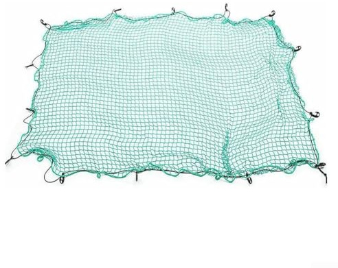 Eawfgtuw Filet de protection d'étanchéité de voiture – Filet en nylon polyéthylène avec crochets élastiques pour camion, lit, SUV, remorque, transport de véhicules (1,5 × 1,5 m)