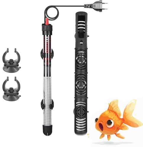 Ruikdly Riscaldatore per Acquario 200L 200W Riscaldatore Sommergibile Termostato Regolabile, Termoriscaldatore Acquario, con Ventose, per Serbatoi di Pesce e Acquario (220-240V)