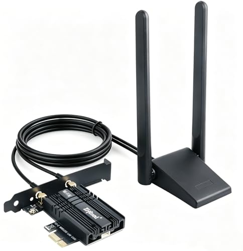 Tarjeta WiFi 7 de 6500 Mbps con Bluetooth 5.4, Tarjeta de Red PCIe, BE7925S 6 GHz/5 GHz/2,4 GHz. Tarjeta Bluetooth WiFi 7 para Ordenadores de sobremesa/PC, Solo para Windows 11 (64 bits)