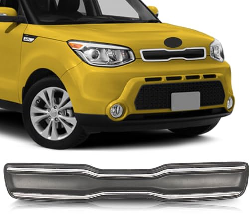 For Kia for Soul 2014-16 Front Upper Radiator Grille Black W/Chrome Trim 86350B2000