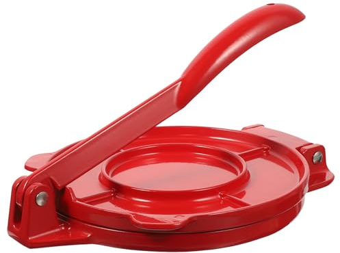 Rouge Presse à Tortillas Ronde Presse à Pâte en Aluminium, Grosse | Laminoir Patisserie, pour Pâte de Dough et Eggs, Facile à Nettoyer, Usage Maison ou Restaurant