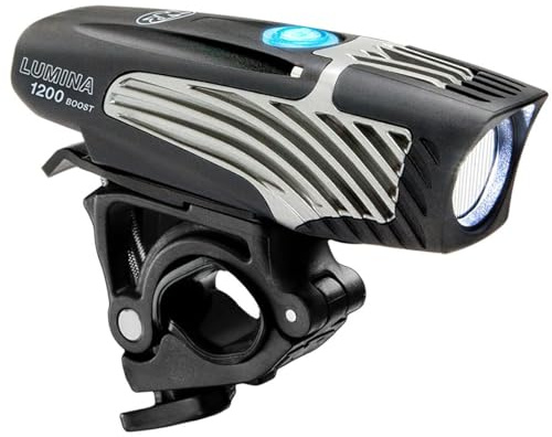 NiteRider Lumina Boost 1200 Bike Light – 1200 Lumens – USB Rechargeable Front Headlight – Boost Mode – Road, MTB & Commuter – Fits Up to 35mm Handlebars – IP64 Water Resistant