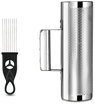 Soulmate Guiro Instrument Stainless Steel Guiro 8 3 Professional Metal Shaker with Scraper, Band Accompaniment Sand Hammer Latin Percussion Instruments for Live Performance