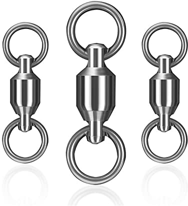 CRAZY SHARK 20 Stück Angeln Kugellager Wirbel, Starke Angelwirbel zum Spinnfischen, Verbindungswirbel zwischen Hauptschnur und Vorfach, hohe Tragkraft, Angel Zubehör Geeignet für alle Angelszenarien