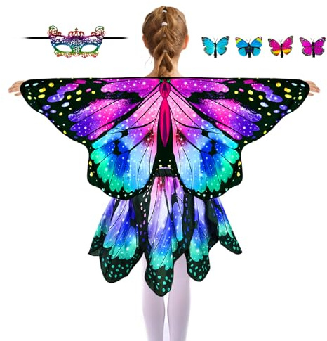 Sunlisky Butterfly Wings Kids (Girl) Butterfly Girl Costume Set