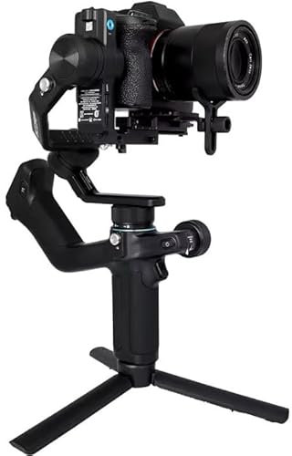 Estabilizador de cámara y cámara – Trípode Pro con estabilización antivibración, cabezal giratorio 360° y altura ajustable – Accesorio para cámaras de vídeo, Vlogs
