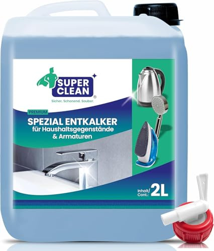 SUPER CLEAN Universal avkalkare flytande | Högkoncentrerad & mångsidig | 2 L | För vattenkokare, kranar, dusch, duschhuvud, badrum & kök | Skonsam mot material & effektiv