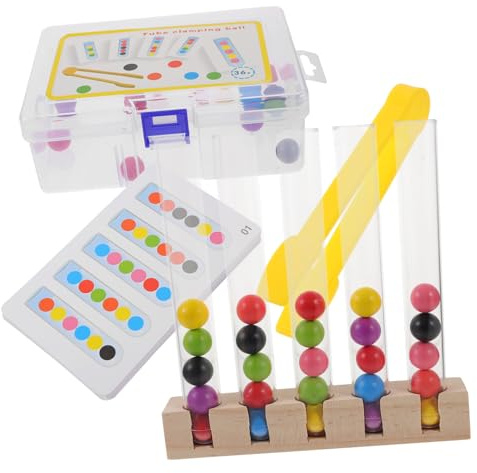 BESTonZON Gioco Educativo in Legno Perline da Infilare, Resistente all'Usura, Lo Sviluppo delle Abilità Motorie di Bambini Piccoli, Come Regalo di Compleanno