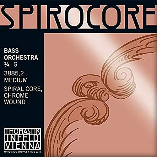 Thomastik single string for double bass 3/4 Spirocore - G string spiral core, chrome wound, orchestral tuning, soft