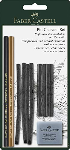 FABER-CASTELL 112996-10-teiliges PITT Charcoal Set