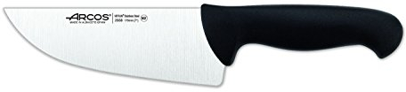 Arcos Serie 2900 - Coltello Scannare Coltello Macellaio Coltello Bistecca - Lama Acciaio Inossidabile Nitrum 170 mm - Manico Polipropilene Colore Nero