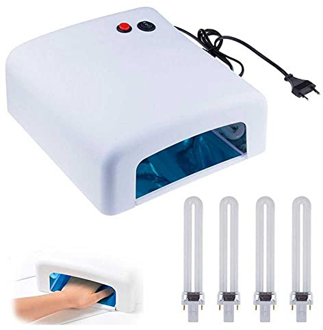 OcioDual Lampara 36W Ultravioleta UV Secador de Uñas para Manicura Nail Art Gel Esmalte Permanente