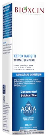 Bioxcin Anti-Schuppen Shampoo 300 ml – Aquathermal Kopfhaut Shampoo gegen Schuppen und Juckreiz, mit Zink, Probiotika und Vitamin B6