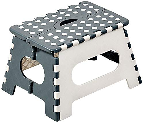 KESPER Klapptritt 70533 aus Kunststoff, weiß/grau/Hocker/Klappstiege