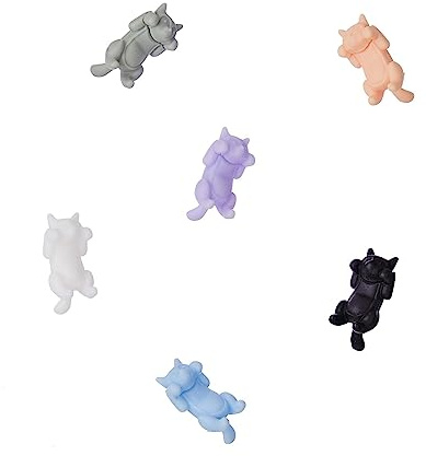 BUTLERS Glasmarkierer 6er Set Katzen - MY DRINK - Bunte Glasmarker für Trinkglas Weinglas Cocktailglas | Wiederverwendbare Partydekoration zum Markieren von Getränken