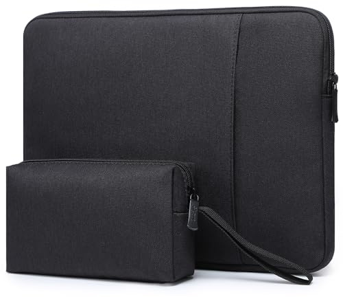 HYZUO 15-16 Zoll Laptophülle Tasche Set für MacBook Pro 16 M5/M4/M3/M2/M1 Pro/Max A3428 A3429 2026-2019, 15 Surface Book, Schutzhülle für 15 15,6 HP Dell Lenovo Asus Acer Samsung, Schwarz
