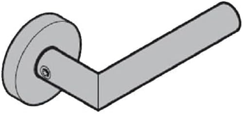 Hörmann Türgriff Schutzdrücker PetHandle (DIN links, aus Edelstahl, mir Rundrosette, Sicherheitsdrücker, Türklinke, Türbeschlag) 5071678