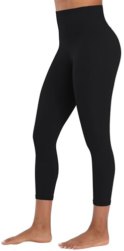 Sunzel Sunzfly Capri Leggings da Donna, 3/4 Pantaloni da Yoga a Vita Alta con Controllo della Pancia per l'Allenamento e La Corsa in Palestra Nero,S,21