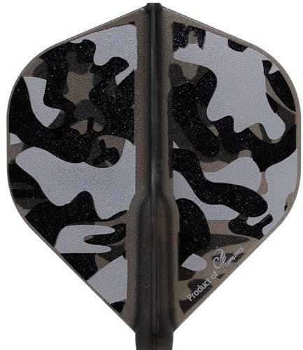 Cosmo Darts Plumes Fit Flight Series Liquid Camo B Standard Black