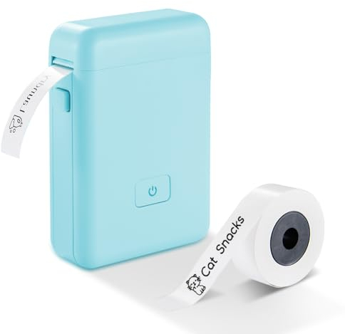 vretti Sticker Maker Mini Etikettendrucker mit Mehreren Vorlagen, HP2 tragbarer Bluetooth Etikettendrucker für Lagerung, Versand, Barcode, Postversand, Büro, Zuhause, Organisieren