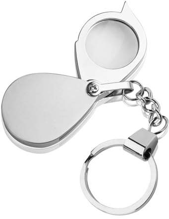 Lupa de Bolsillo, Lupa Relojero con Llavero Portátil Lupa de Joyero Lupa Portátil de Bolsillo Lupa de Lectura Portátil para Leer Ciencia, Joyas, Rocas, Monedas, Relojes y AntigüEdades