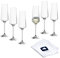 LEONARDO HOME Sektgläser PUCCINI (6er Set) inkl. Poliertuch • Spülmaschinenfeste Prosecco-Kelche (280 ml) • Stoßfest & Alltagstauglich • 040979
