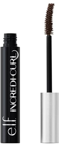 e.l.f. Incredi-Curl Mascara pour un balancement longue durée et un volume méga-volume non estompé, végétalien et sans cruauté envers les animaux, marron foncé