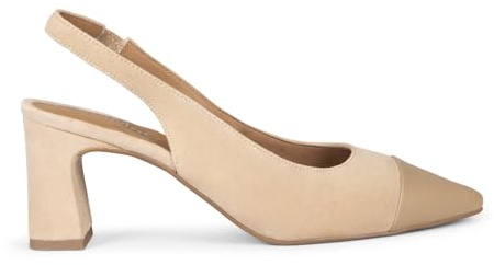 miMaO Zapato de Piel y tacón Alto Elegante Beige, EU 39