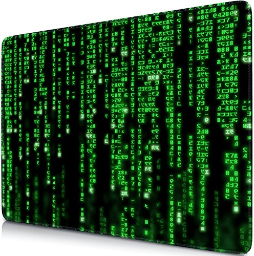 Sidorenko Gaming Mauspad XXL Grün - Großes Mousepad 350x260 mm - rutschfeste Schreibtischunterlage für Gaming und Büro - Fransenfreie Ränder - Präzises und langlebiges Large Mouse pad maxlvl