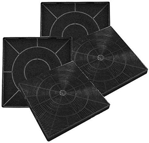 4-pack aktivt kolfilter för kolv KSC100, Domatix KSC300, Oranier KSC100 och Termikel AKS 500 kassettfilter doftfilter svart