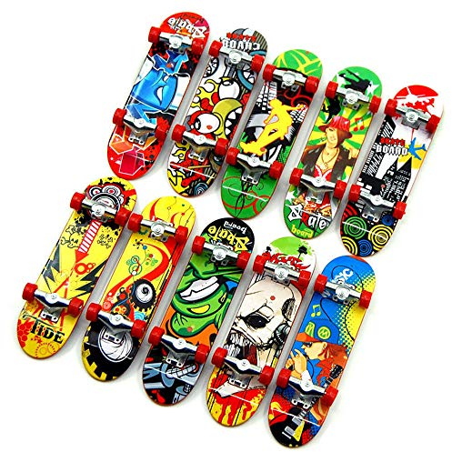 TOPWAYS® Fingerskateboard Mini Skateboard, Finger Spielzeug Ideal für Weihnachten Mitgebsel, Kleinspielzeug Mix Beutel Kindergeburtstag, Party Favours, Zufällig 6stücke