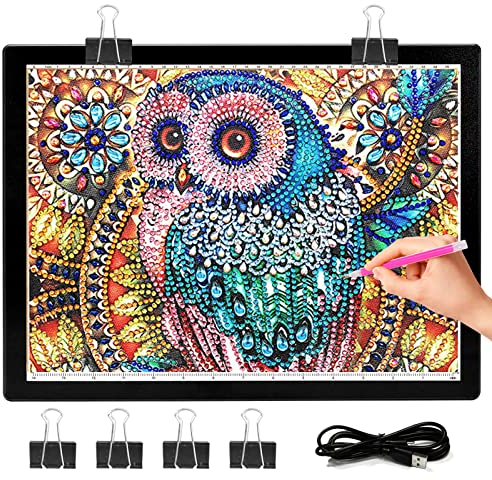DONPODER Gen2 LED Leuchttisch A3 - Zeichenbrett & Lichtbox für Diamond Painting, Kinder & Künstler, LED Leuchtkasten mit gleichmäßiger Beleuchtung, Zeichentafel A3 (30x42cm)