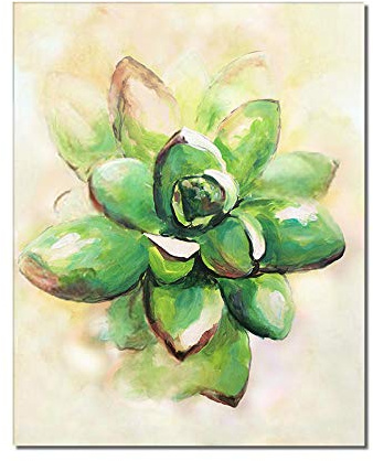Cuadro sobre Lienzo Pintura Al Óleo De Cactus Pintada A Mano sobre Lienzo Decoración del Hogar Lienzo Hecho A Mano Flores Plantas De Cactus Pintura Al Óleo Sin (Sin Marco)