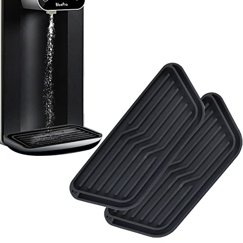 2 Pack Water Drip Tray Catcher,Water Dispenser Drip Tray, Silicone drip Catcher, Dispenser Drip Pan,Absorbent Mat for Ge, Whirlpool, Samsung Fridge Ice & Water Dispenser Pad Reusable
