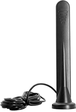 Vecys 4G LTE Antenne SMA Männlicher Stecker 15DBi GSM/3G/4G/5G Omni-direktional Wasserdicht Saugnapf Antenne mit Magnetischen Fuß 3M RG174 Kabel（Schwarz）