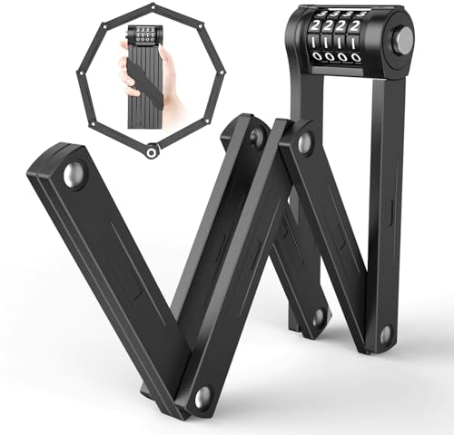 IMAYCC Fahrradschloss Faltschloss Hohe Sicherheit, 120CM Faltschloss Fahrrad Zahlenschloss, Robustes Bike Lock mit Halterung, Extra Hohen Diebstahlschutz für alle Fahrräder, E-Bikes, etc.