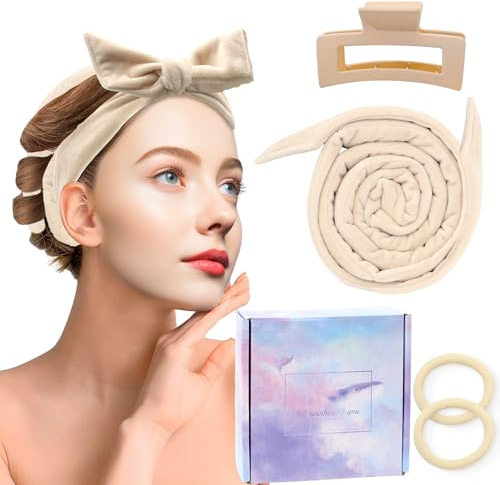 Bigodino, Bigodino Lungo per Boccoli, Arricciacapelli Senza Calore, Può Essere Indossato di Notte Senza Danneggiare la Qualità dei Capelli