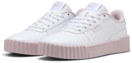 PUMA Carina 3.0 Cutie JR Sneaker, White-Rose Mauve, 39 EU