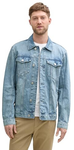 TOM TAILOR Herren 1044967 Jeansjacke, 10140-Super Stone Blue Denim, L