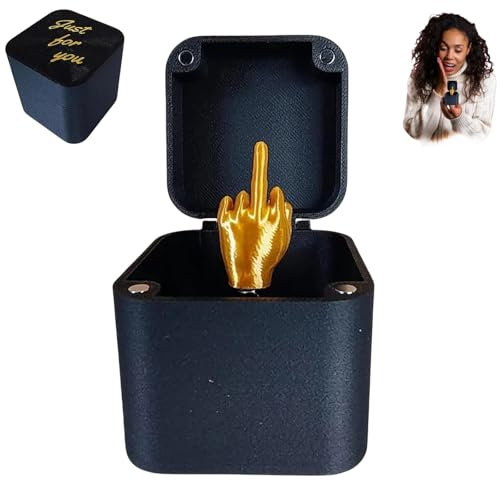 Boîte cadeau surprise en forme de doigt d'honneur dans une boîte, cadeau surprise amusant, cadeau de Noël fantaisie pour décoration de bureau, décoration d'intérieur (1 pièce)