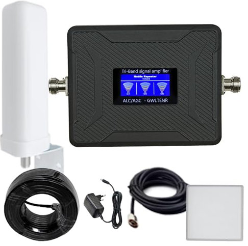 4G 3G 2G Amplificador de Señal Móvil (900/1800/2100 Band1/3/8)