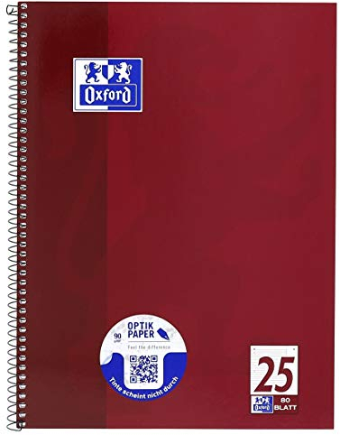 Oxford Collegeblock A4 liniert, 80 Blatt, gelocht, violett