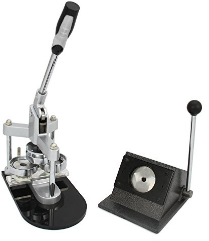 PixMax Badge Maker Press Machine & Cutter for Personalised Badges, 37mm, Steel, 260 Components