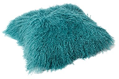 Reissner Lammfelle Tibet Lammfell Kissenbezug langflorig 40x40cm JAY102 Farbe Turquoise/türkis