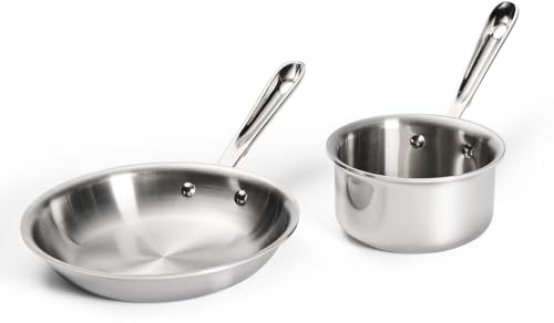 All-Clad Kitchen Helper Fry Sauce pan, 8 inch and 1 Quart, Steel
