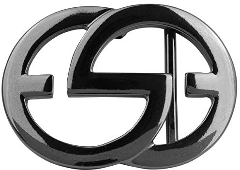 BELTINGER Gürtelschließe Emil 4,0 cm | Buckle Wechselschließe Gürtelschnalle 40mm Massiv | Druckknopf-Gürtel bis 4cm | Schwarz